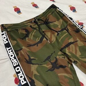 RARE Polo Sport Ralph Lauren Camouflage Spell Out Jogger Track Pants